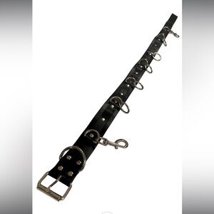 Lip Service Black Belt with Silver Hardware